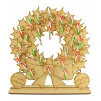3mm Christmas Wreath Candy Cane Holder Advent Calendar
